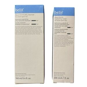 NWT-BELIF-AQUA BOMB JELLY CLEANSER & BELIF-HYDRATING TONER